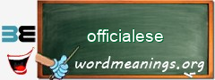 WordMeaning blackboard for officialese